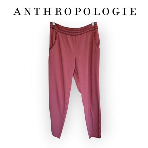 Anthropologie Elevenses berry cropped trousers elegant detailed EUC size 6 - Picture 1 of 13